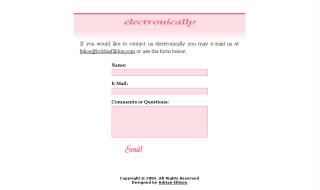 Screenshot of E-Mail Contact Form